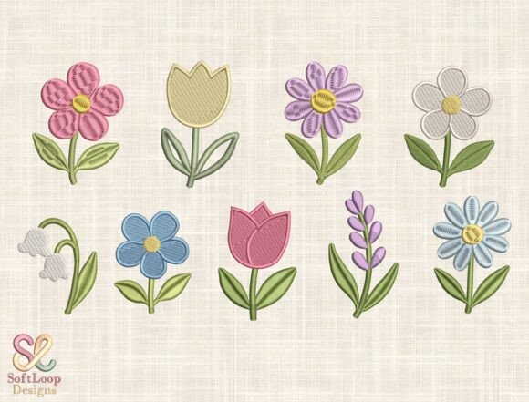 Download Dainty Spring Floral Embroidery Bundle - Floral embroidery Collection