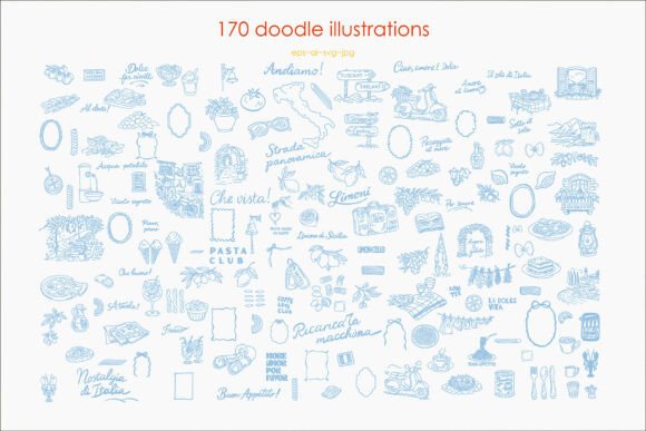 Download Whimsy Italian Journey:Hand-Drawn Doodle - Drawn Collection