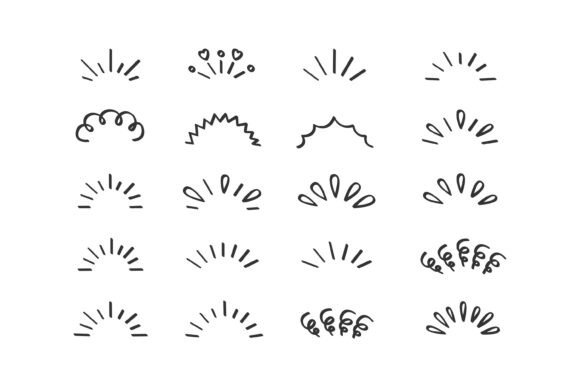 Download Hand-drawn Decorative Lines and Shapes - Drawn Collection