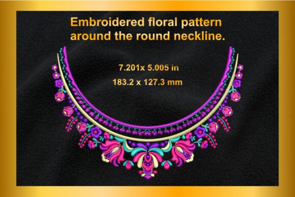 Download Floral Embroidery Necklace Design. - Floral embroidery Collection