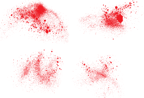 Download Ink Smear Red Blood Brush Stroke Vector - Ink Collection