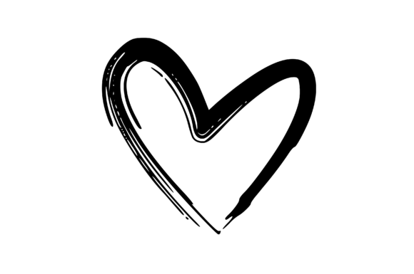 Download Rough Hand Drawn Hearts Graphic Element - Drawn Collection