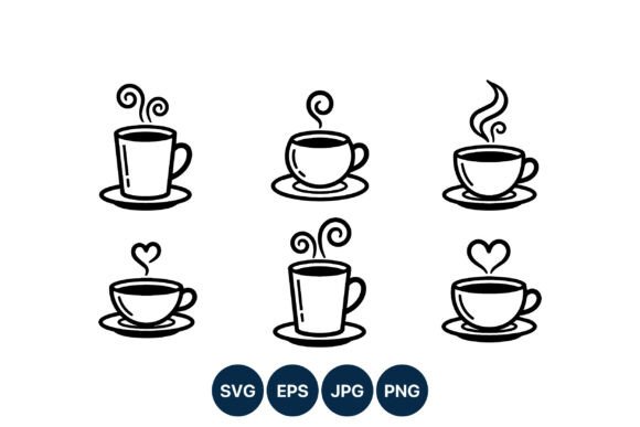 Download Hand Drawn Coffee Cups Vector Art - Drawn Collection